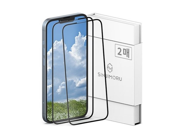 [아이폰14 강화유리필름] 찾던 제품 신지모루 풀커버 하이브리드 강화유리 휴대폰 액정보호필름 2매입